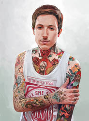 Oliver Sykes from Bring Me The Horizon by Dzikawa