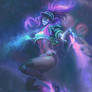 Neon Akali from League of Legends