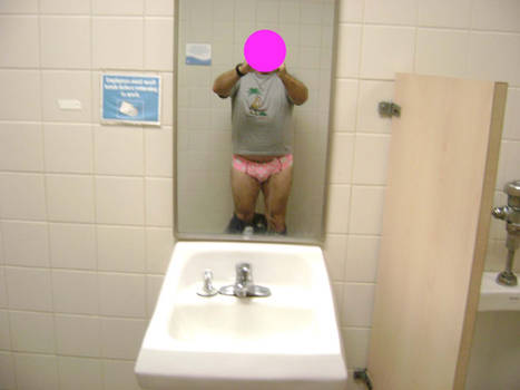 Untitled  panties public restroom