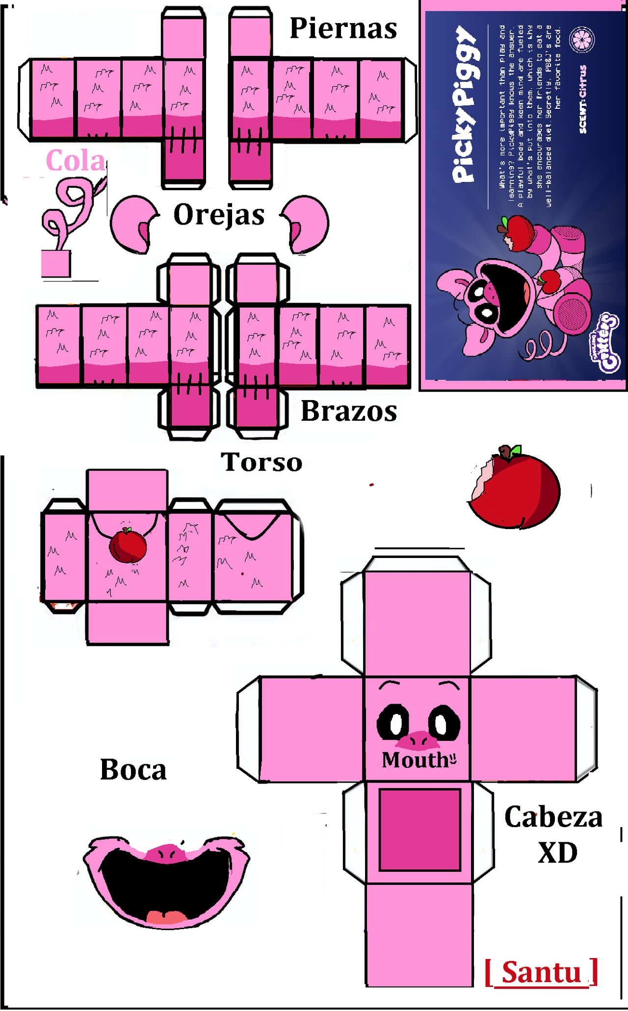 Papercraft Picky Piggy by FanSmillingCritters on DeviantArt