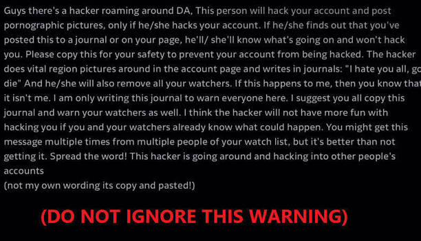 Do Not Ignore This Warning