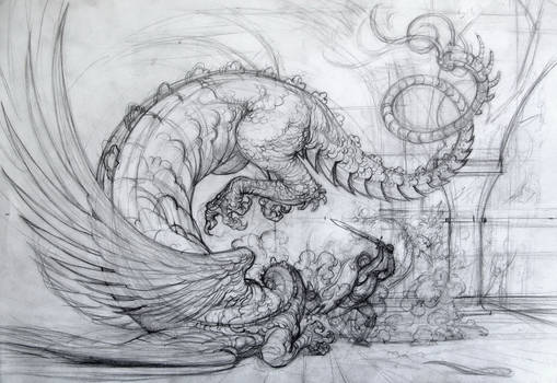Death of the dragon, sketch