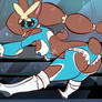 Lopunny VS Ken! -crossover commission-