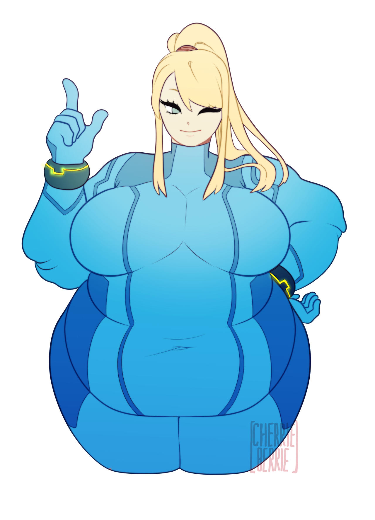 Fat Samus By Cherrieberriie On Deviantart