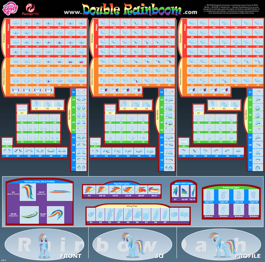 DR Rainbow Dash Puppet Rigs v1.1 by FlamingoRich on DeviantArt