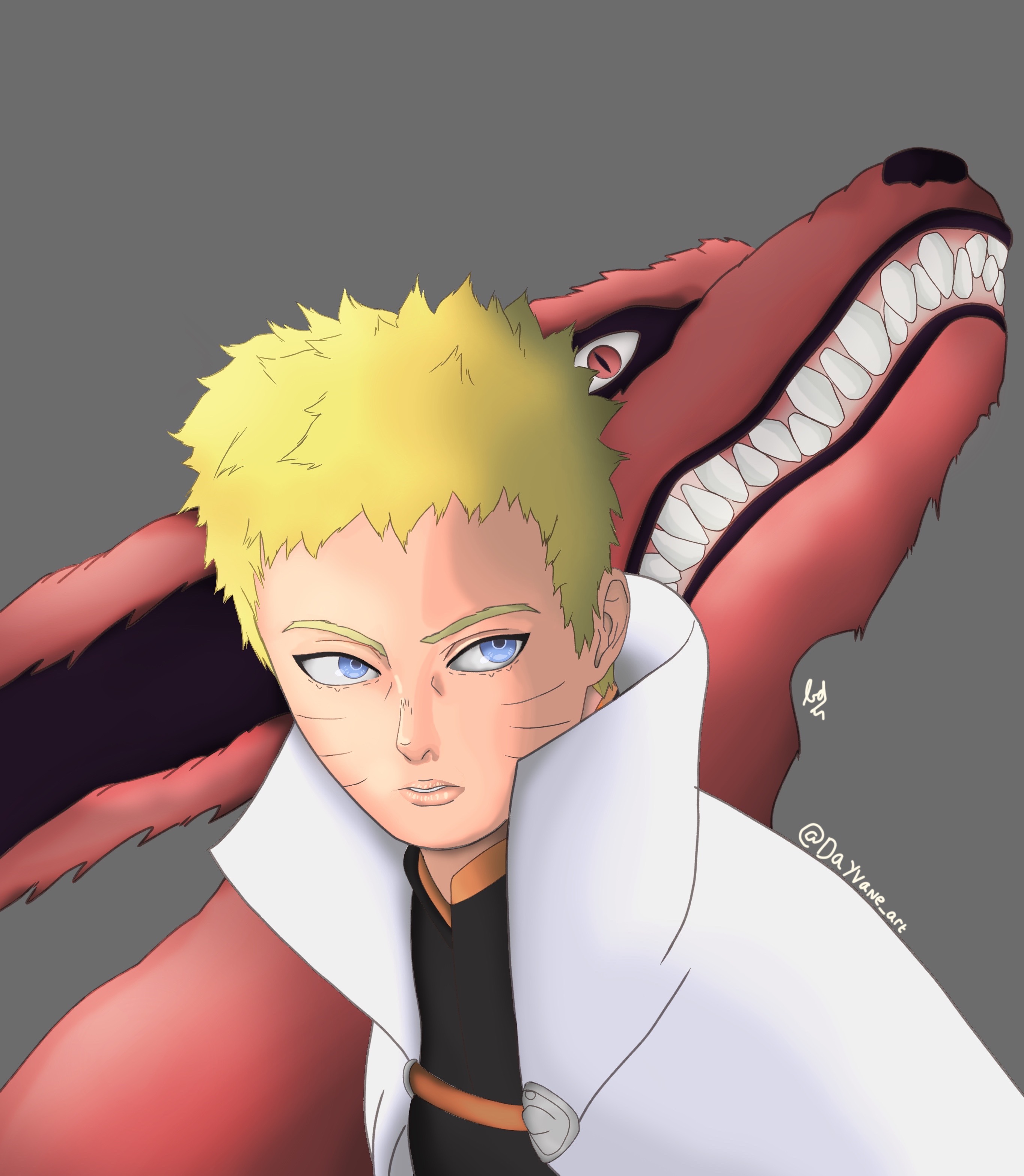 naruto and kyuubi - in color by Drawings-forever on DeviantArt