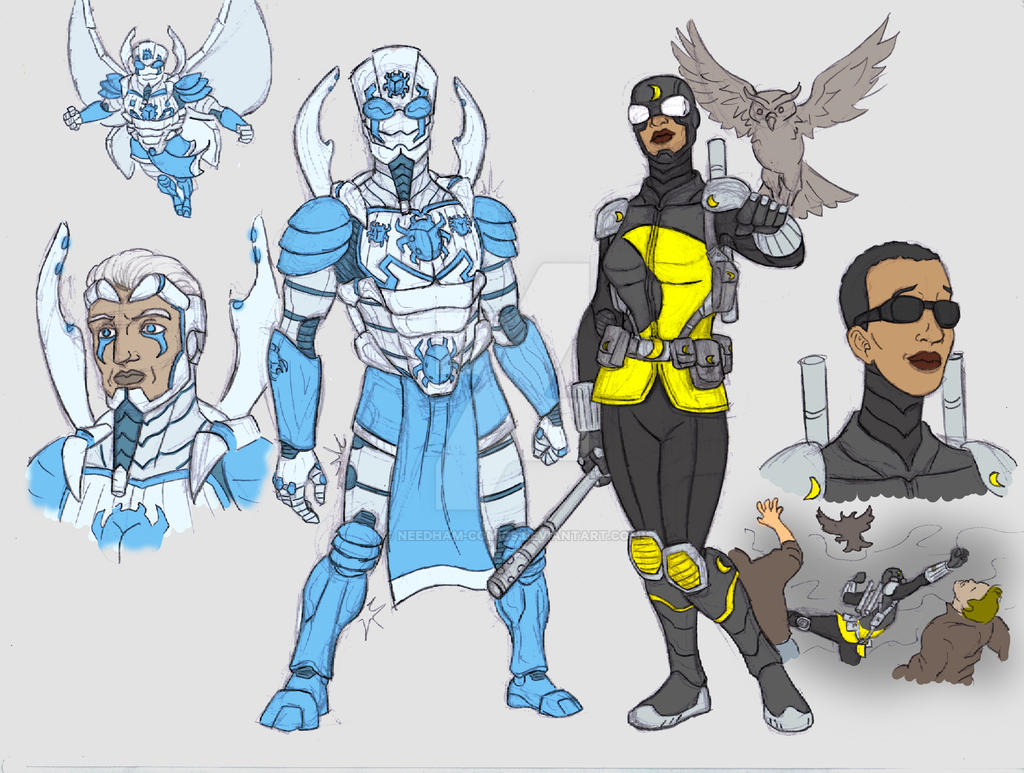 Earth 2 Dr Midnite and Silver Scarab by Needham-Comics on DeviantArt