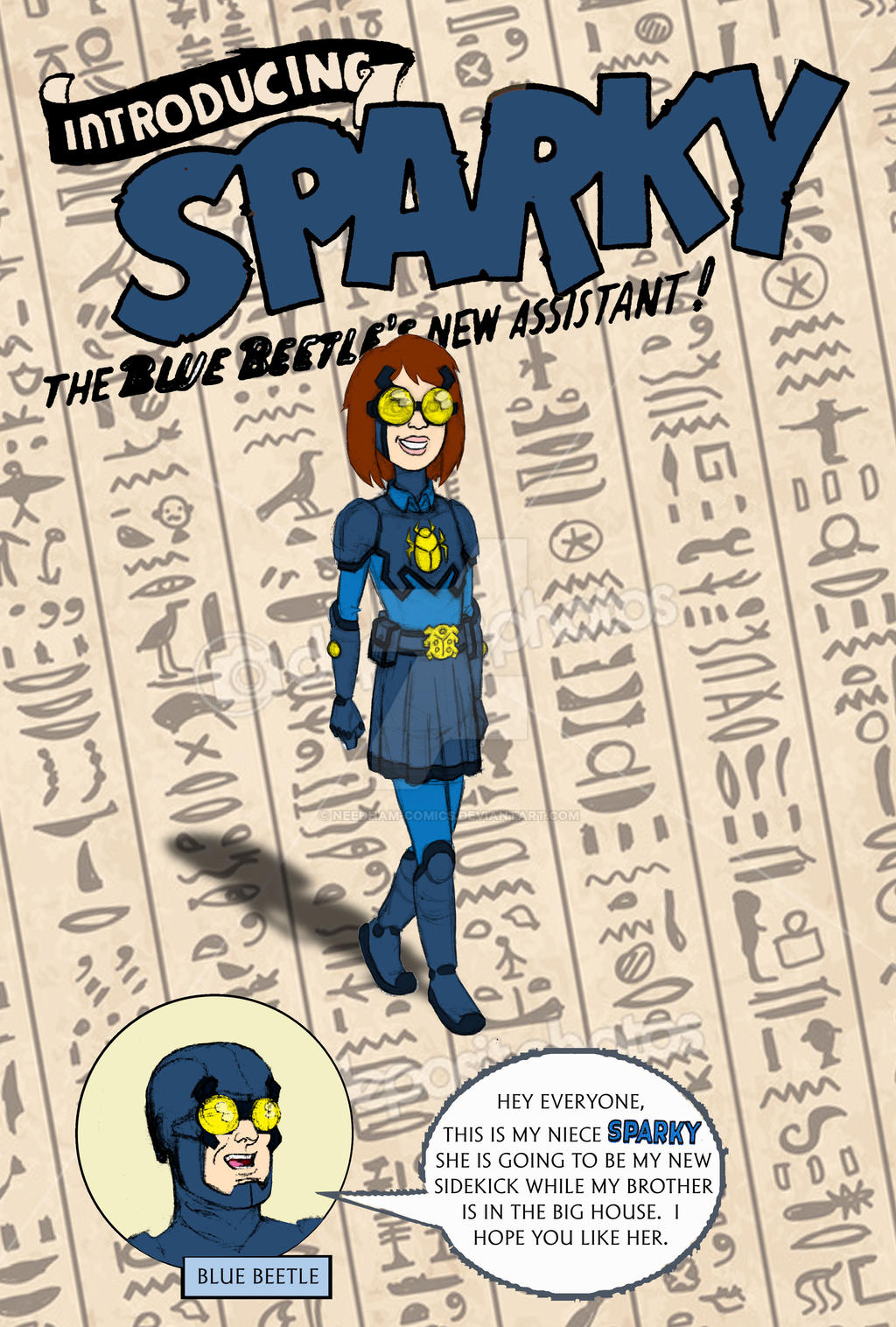 New 52 Blue Beetle's SPARKY!