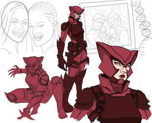 New 52 Le Renarde Rousse AKA Crimson Fox, WIP