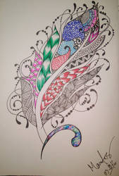 feather zentangle#1