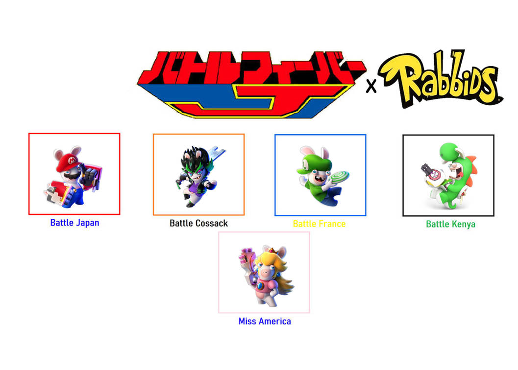 Jfd Rabbitears Battle Fever J x Rabbids by redrangers1975 on DeviantArt
