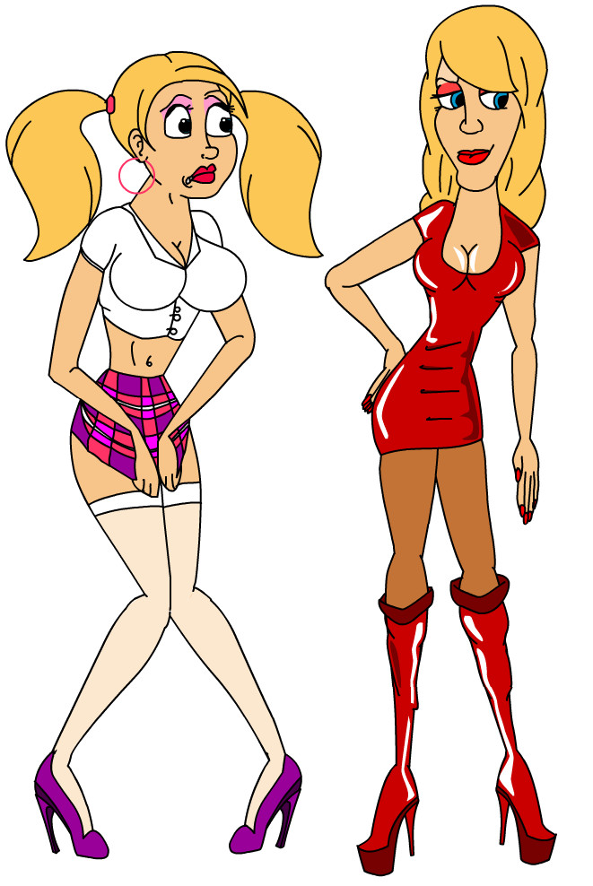 Madchen Miniarsch Cartoon Doppelter