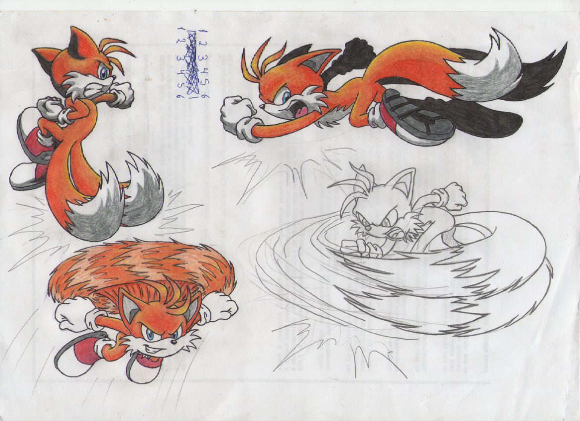 Como desenhar o TAILS PASSO A PASSO do Sonic 