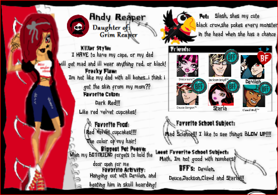 Monster high: Andy Reaper OC