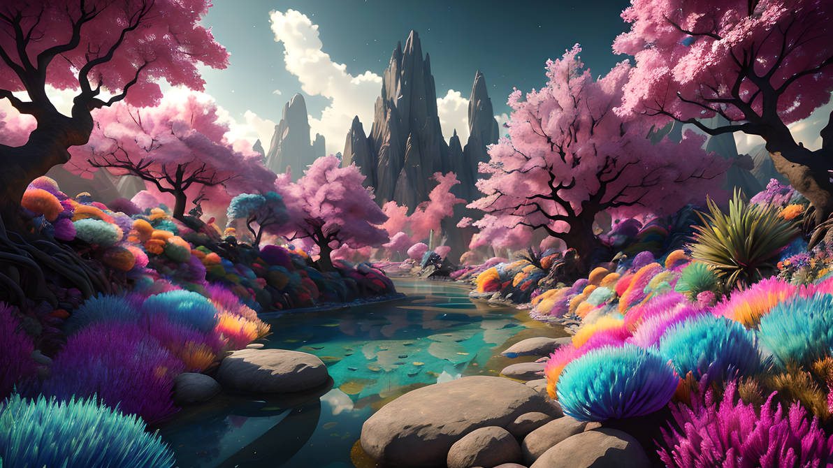 Color Inverted Forest Colorful Forest by Met4lhe4d on DeviantArt