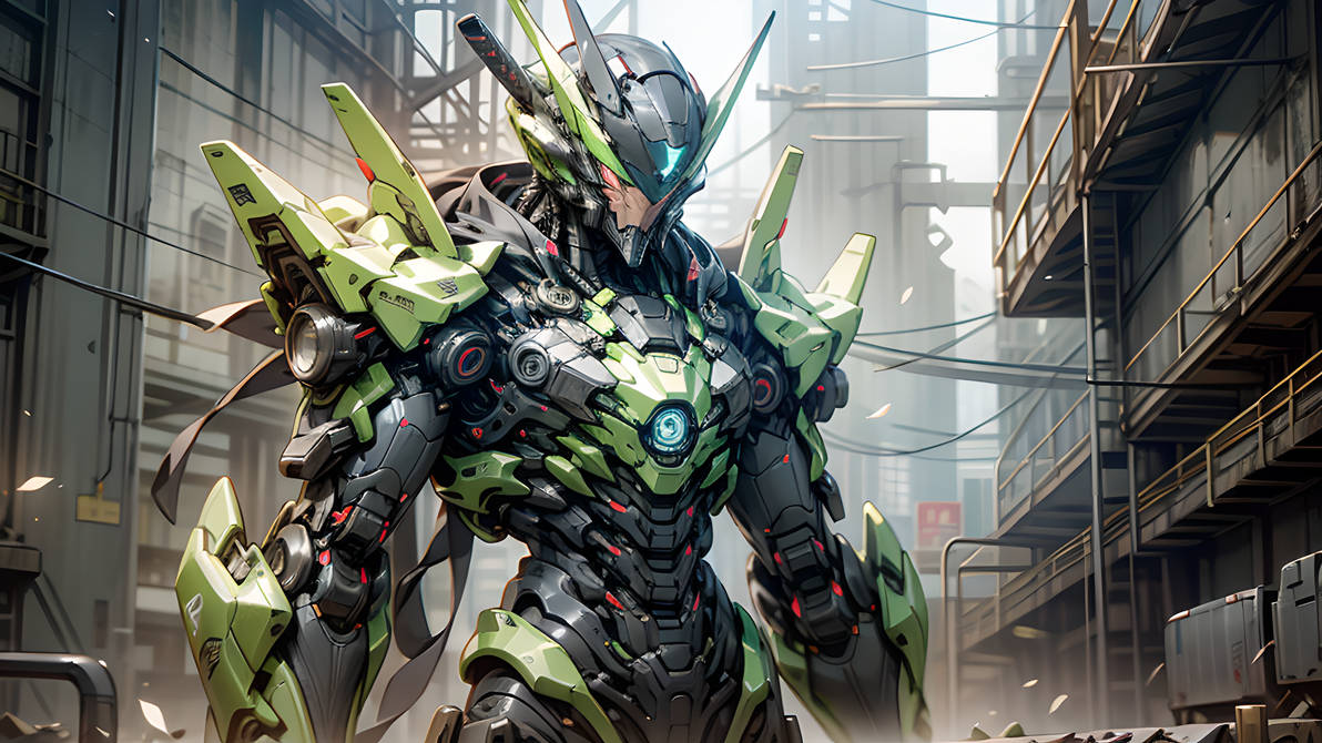 Mech Colorful Green Mech by Met4lhe4d on DeviantArt