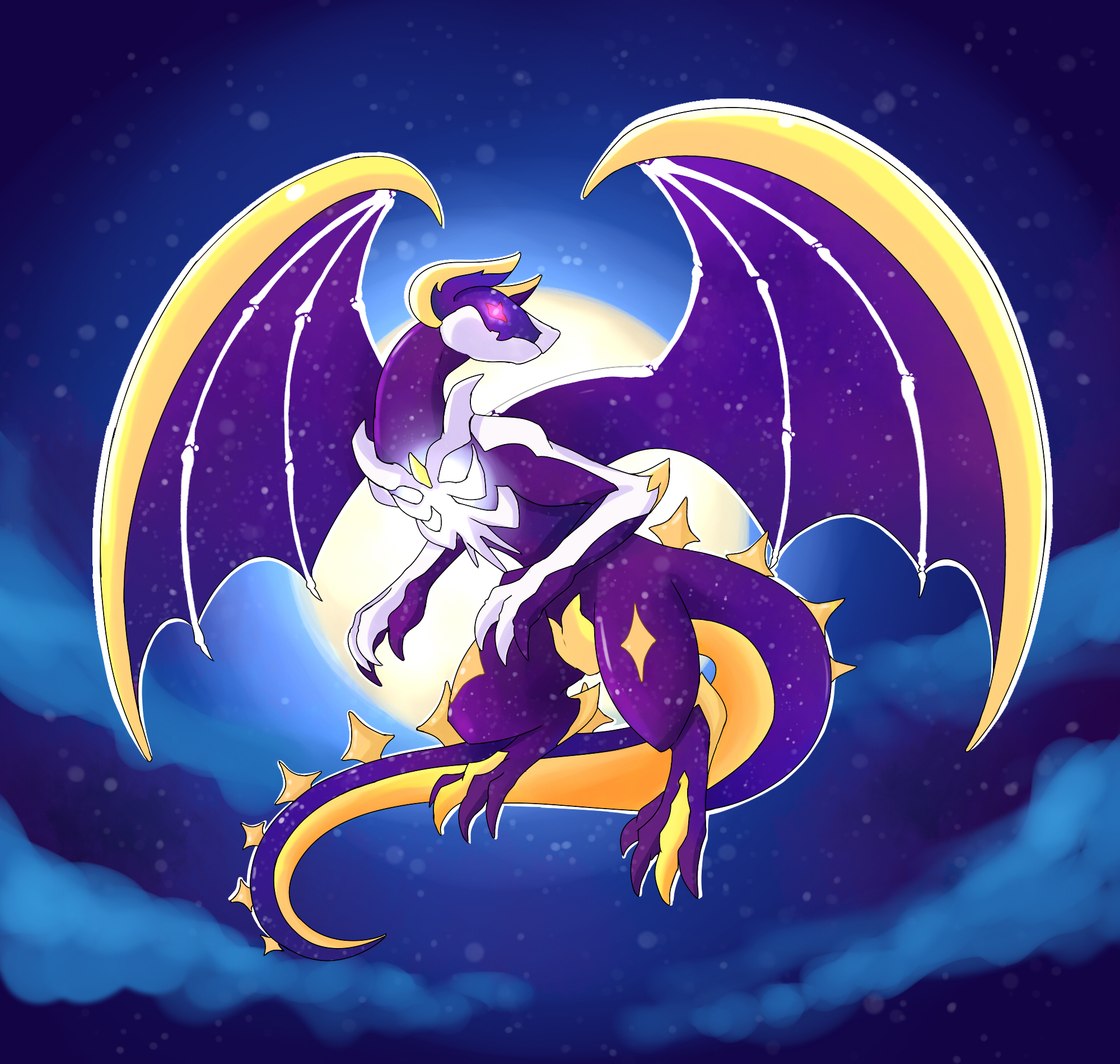 Dragonized pokemon: lunala (Speedpaint)