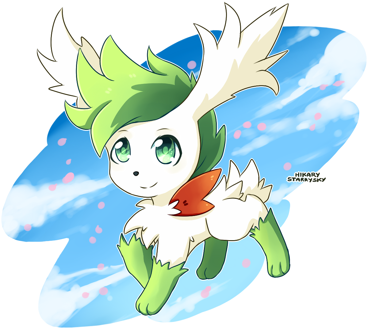 Shaymin (Sky Form) by Pikachowcat on DeviantArt