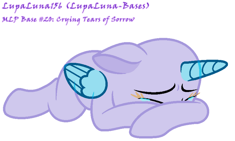MLP Base #20: Crying Tears of Sorrow by LupaLuna-Bases on DeviantArt