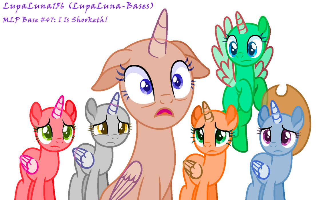 Mlp Base Rivals MLP Base #47: I Is Shooketh! by LupaLuna-Bases on DeviantArt