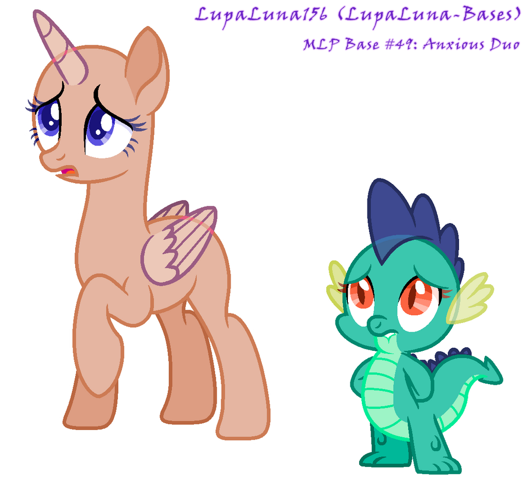 Mlp Boo Base MLP Base #49: Anxious Duo by LupaLuna-Bases on DeviantArt