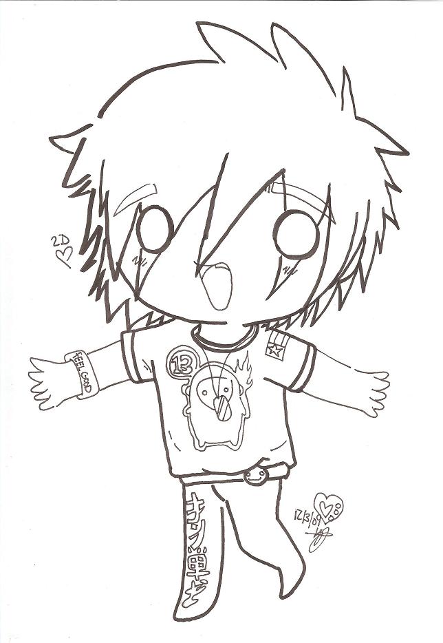 2D Chibi Lineart