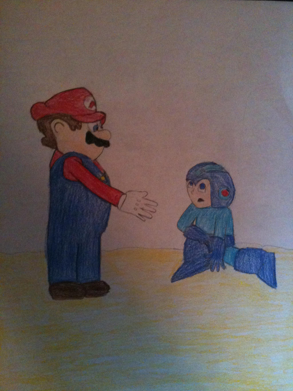 Mario Helps Mega Man