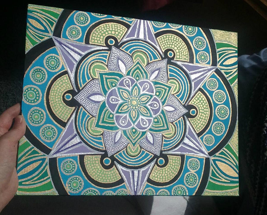 Spring Metallic Mandala Painting