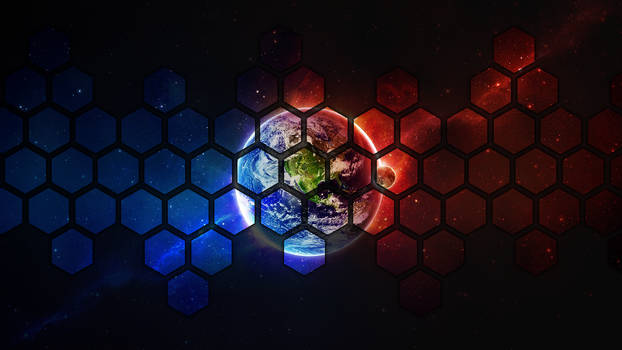 Earth and Fire Hex - Desktop Wallpaper
