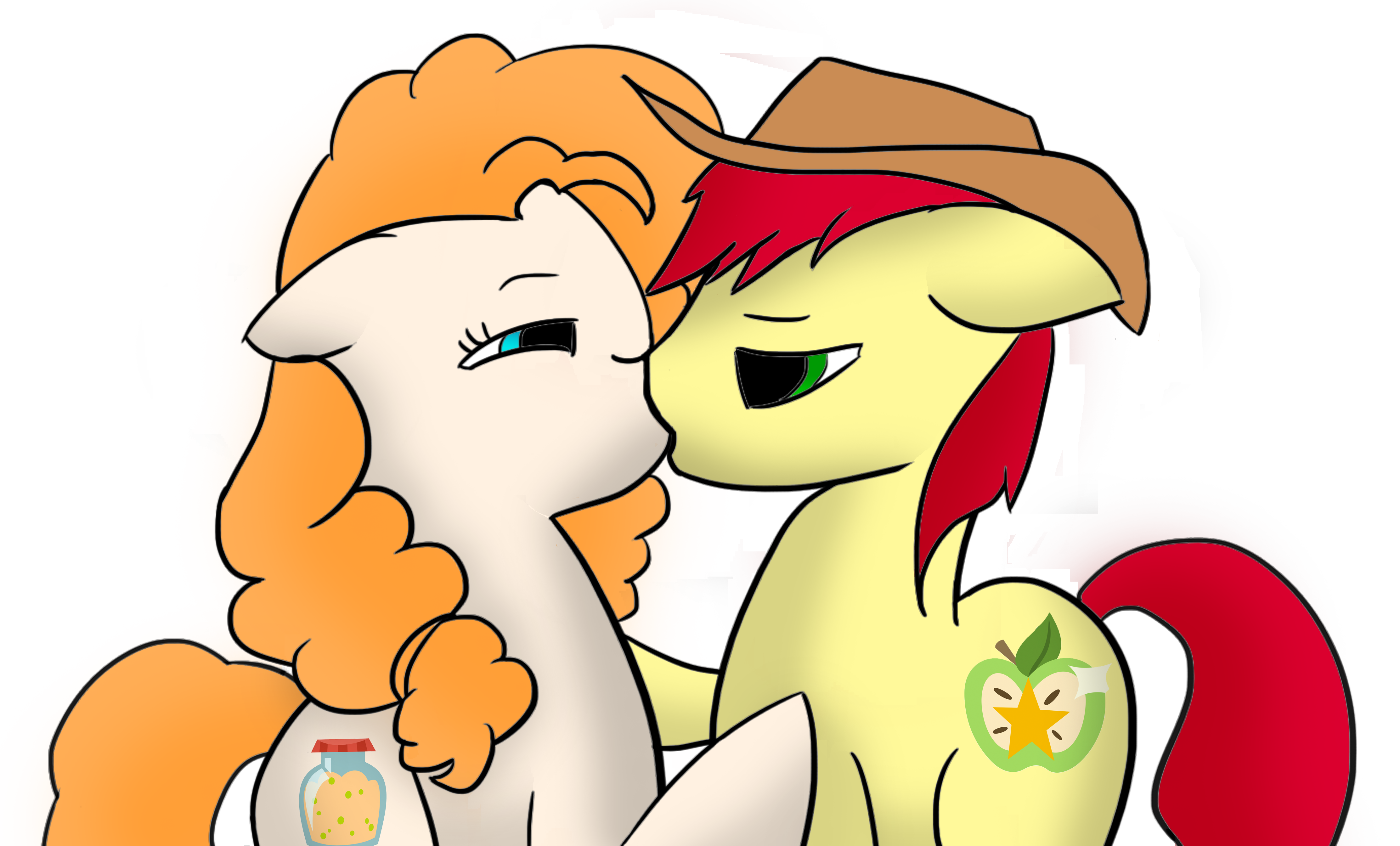 Apple Parents Kiss