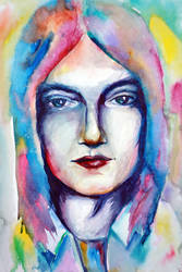 portrait in watercolor
