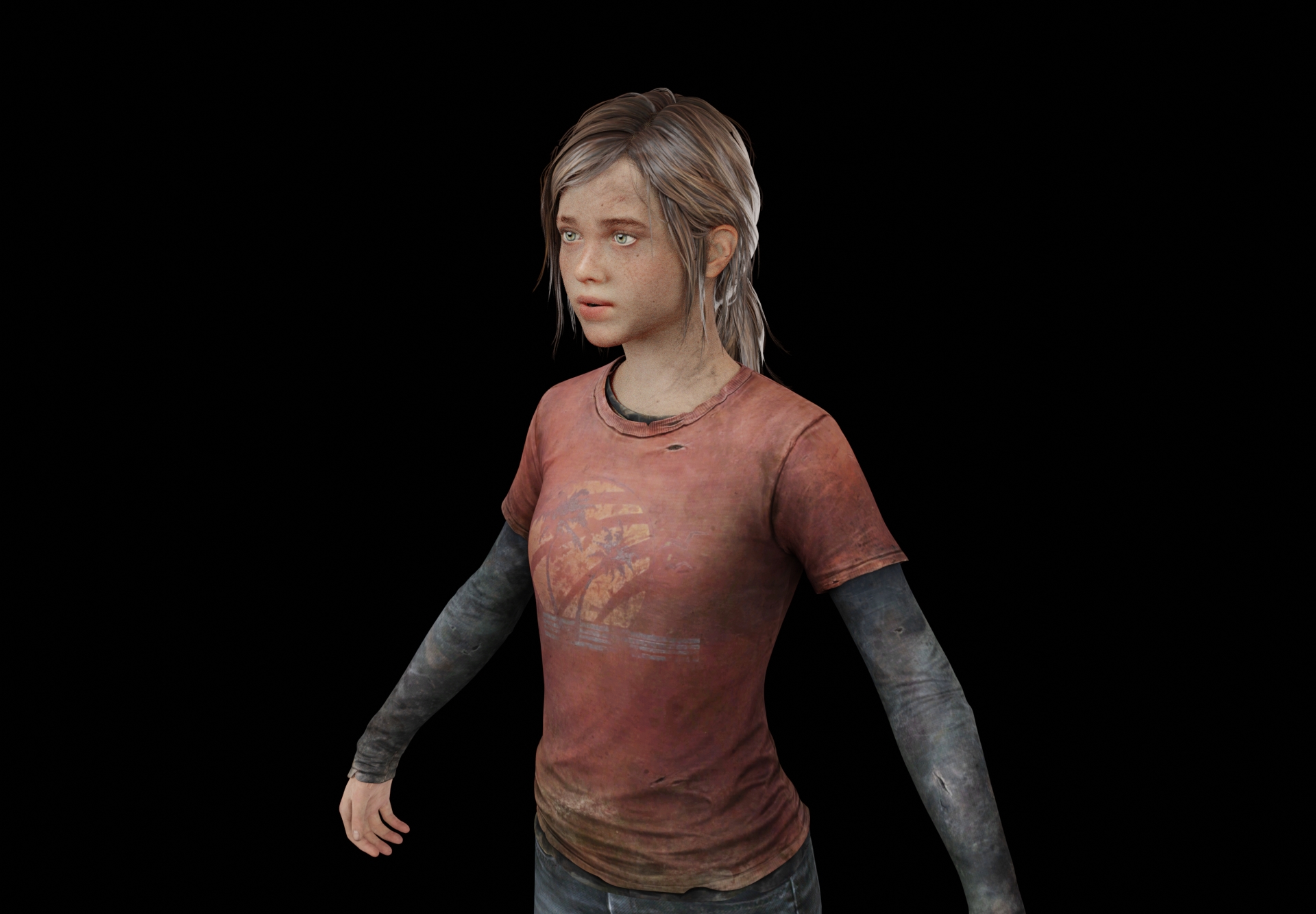 Blender/TLOU2) Ellie stares into your soul by R-James3D on DeviantArt