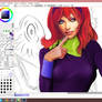 Painting progress Daphne (scooby doo)