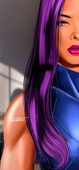 PSYLOCKE half protrait study