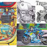 My motorcycle artwork collage 2