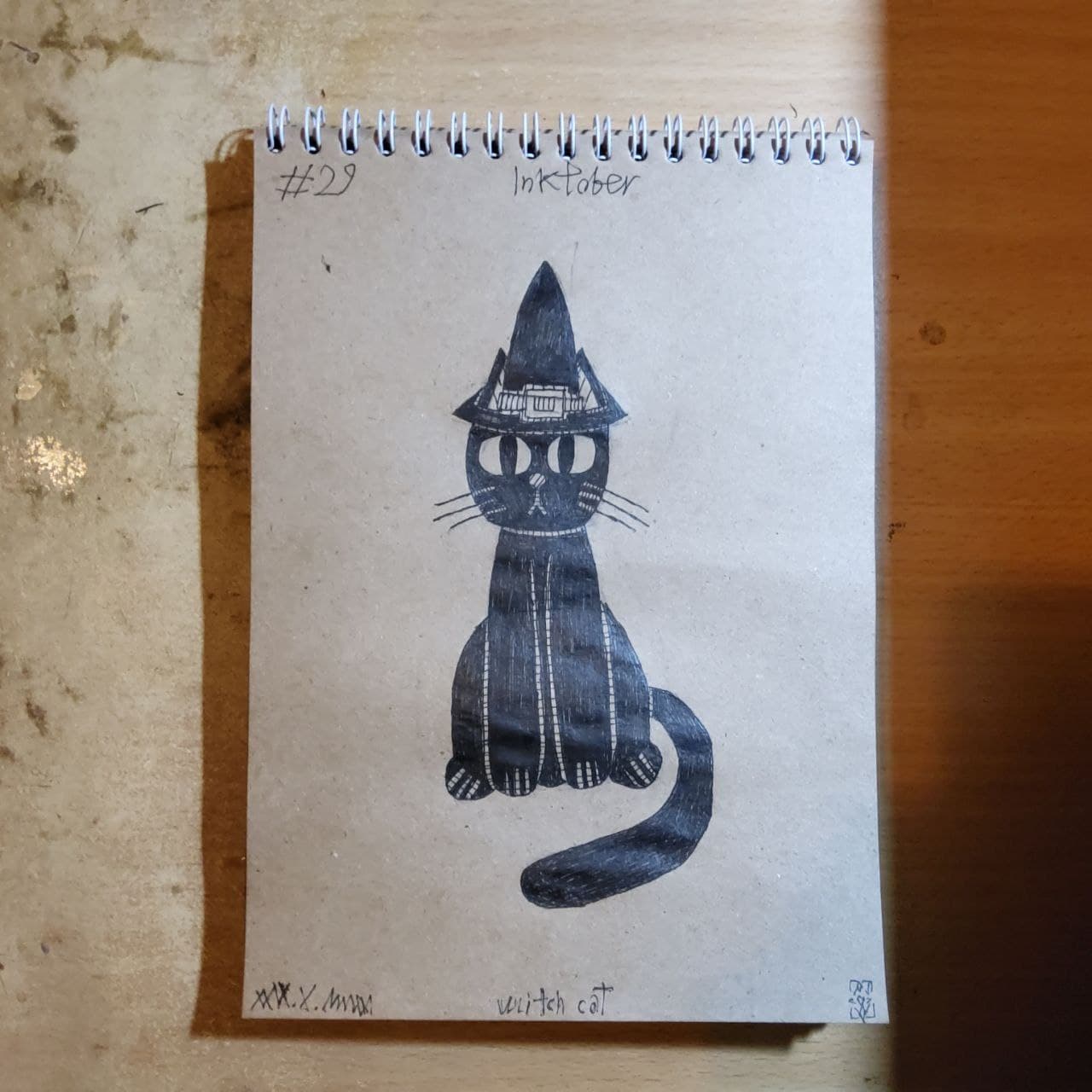 Noyo's Inktober 2021 day 29: Witch Cat