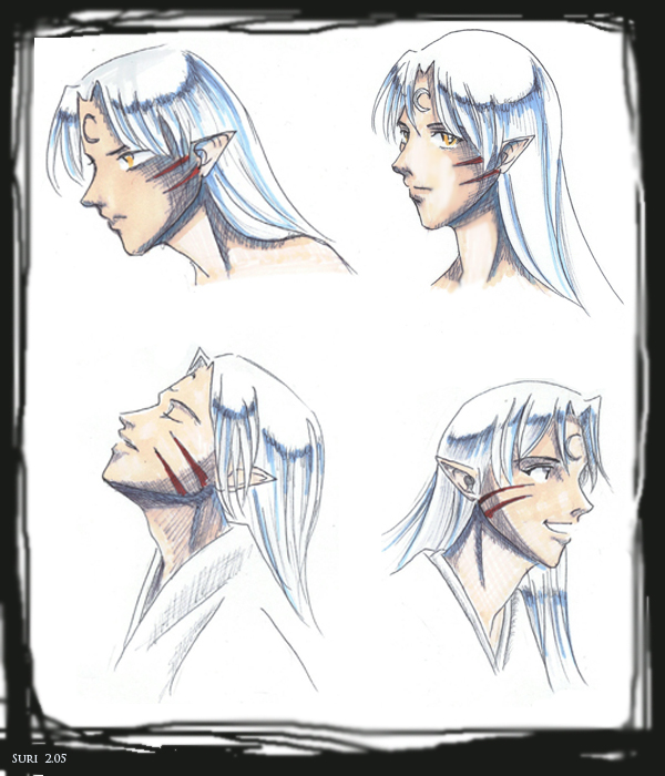 Sesshoumaru Head Studies