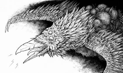 Inktober 9 - Screech by Kwazar