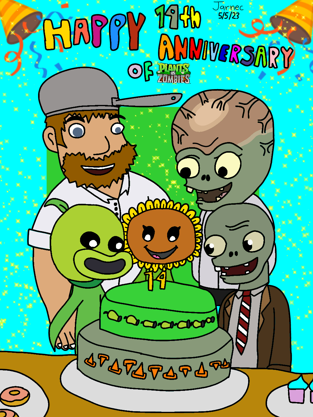 Resultado de imagem para crazy dave pvz png  Plants vs zombies, Plants vs  zombies birthday party, Zombie