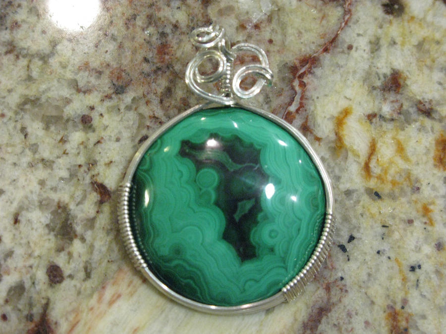 malachite pendant