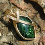 Green goldstone on sandstone