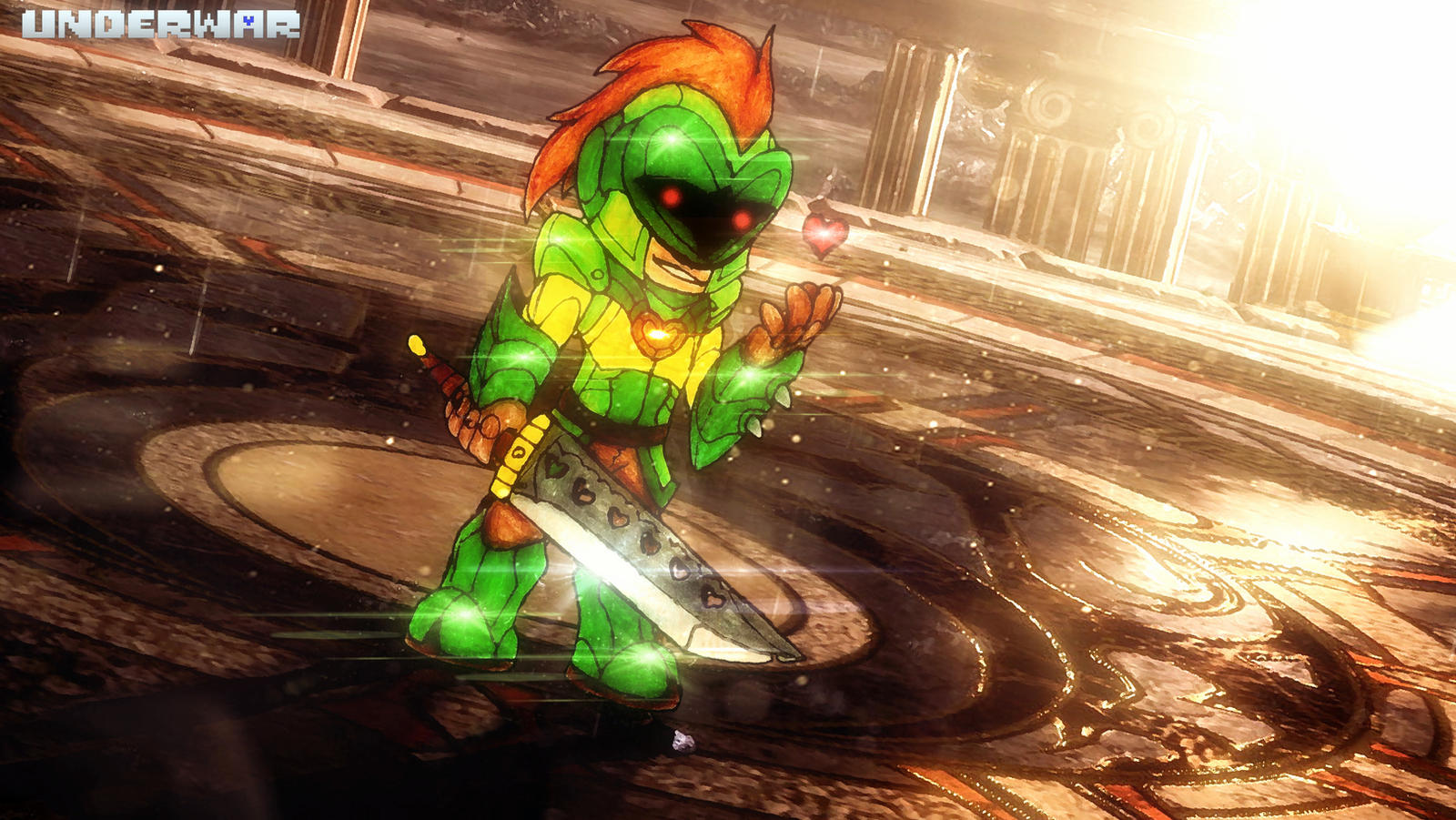 UnderTale AU - UnderWar Corrupted Knight Chara by BlueWolfArtista on ...