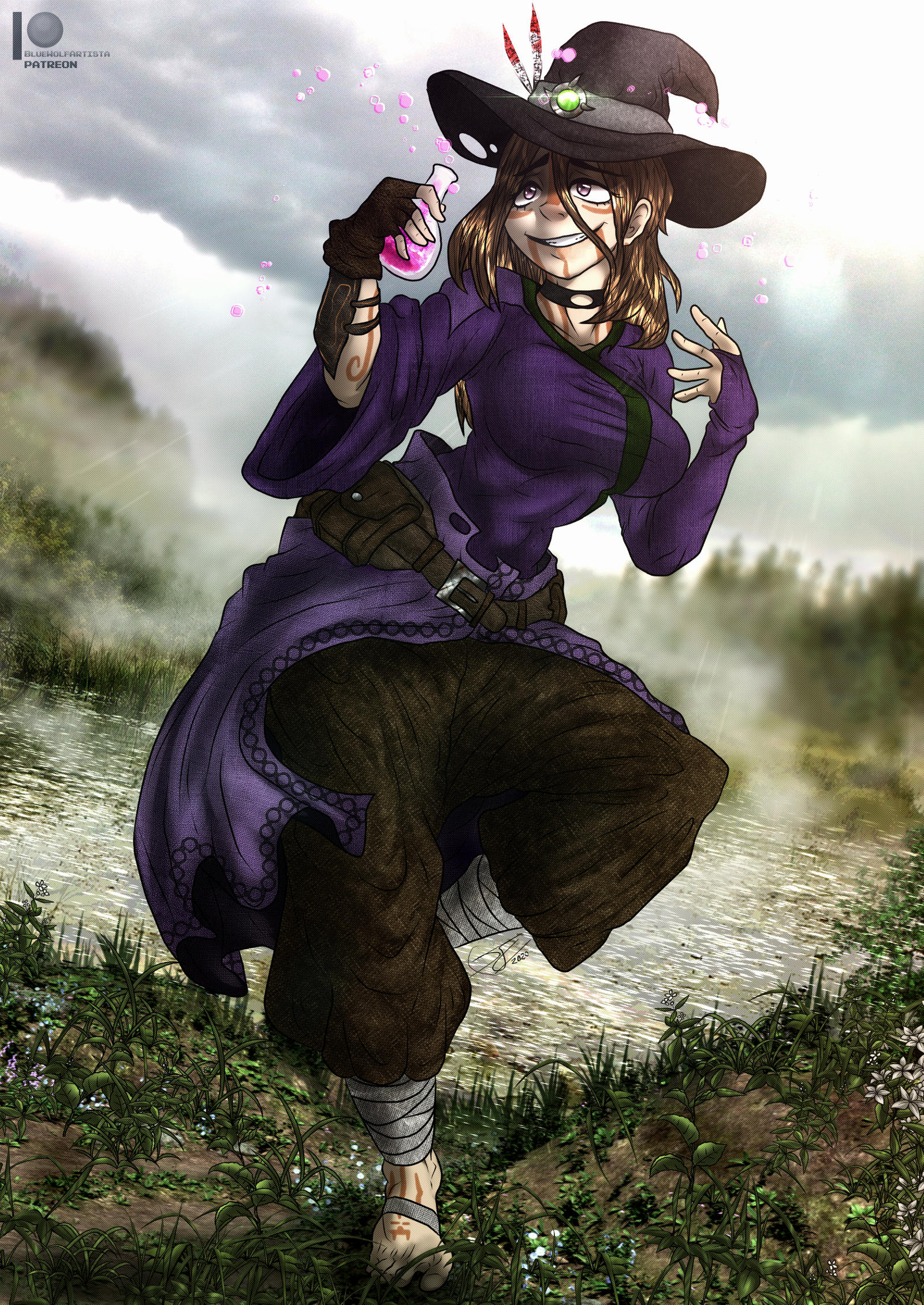 MineCraft - Witch Concept Art Cover by BlueWolfArtista on DeviantArt