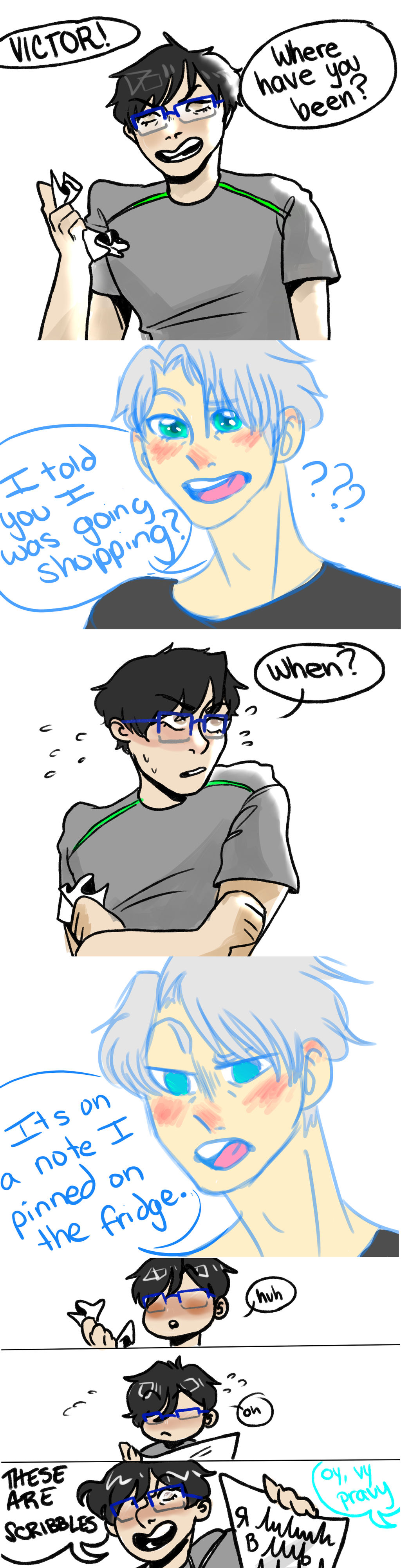 Victuuri Comic - Cursive Russian by petal-draws on DeviantArt