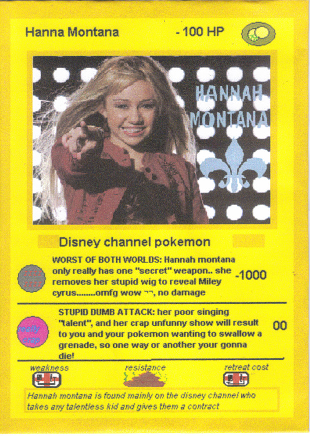 hannah montana pokemon card