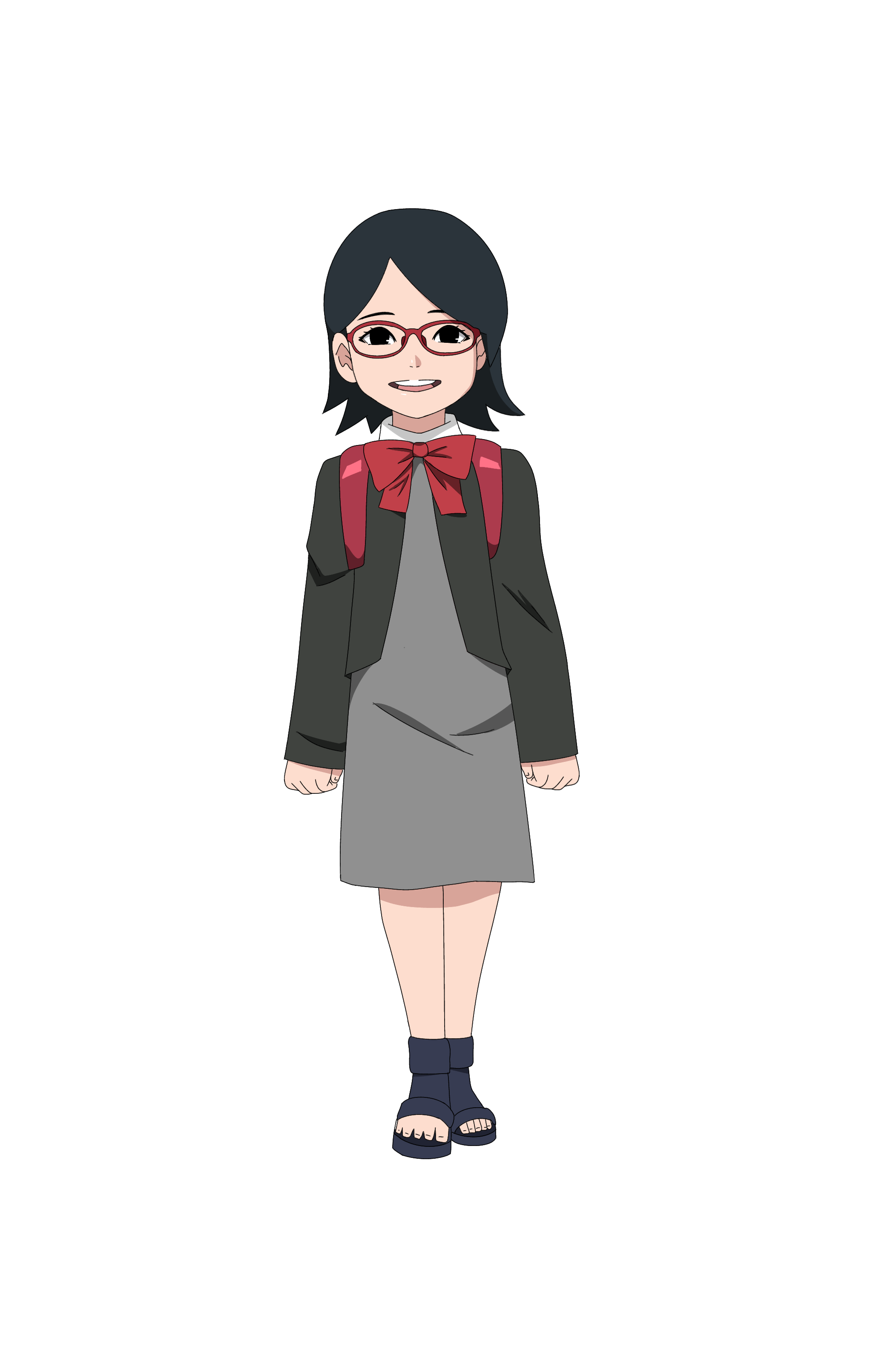 Sarada Uchiha Pajamas Render by arisusenpai on DeviantArt