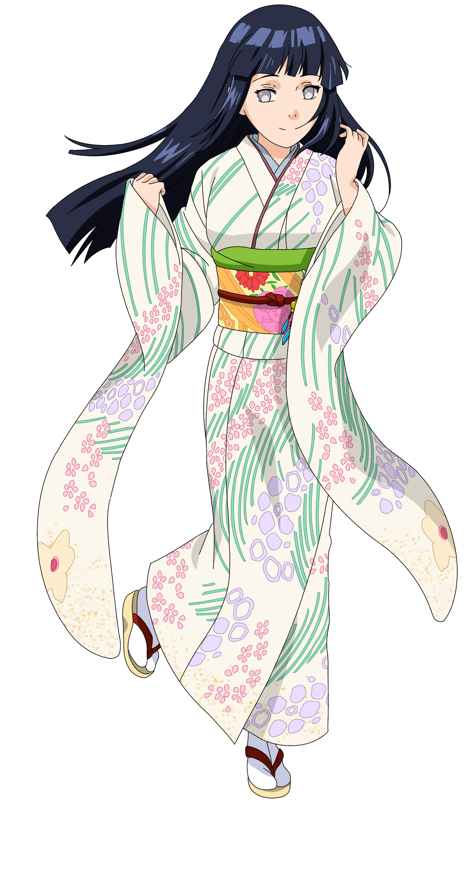 Hinata Hyuga Kimono Render by arisusenpai on DeviantArt