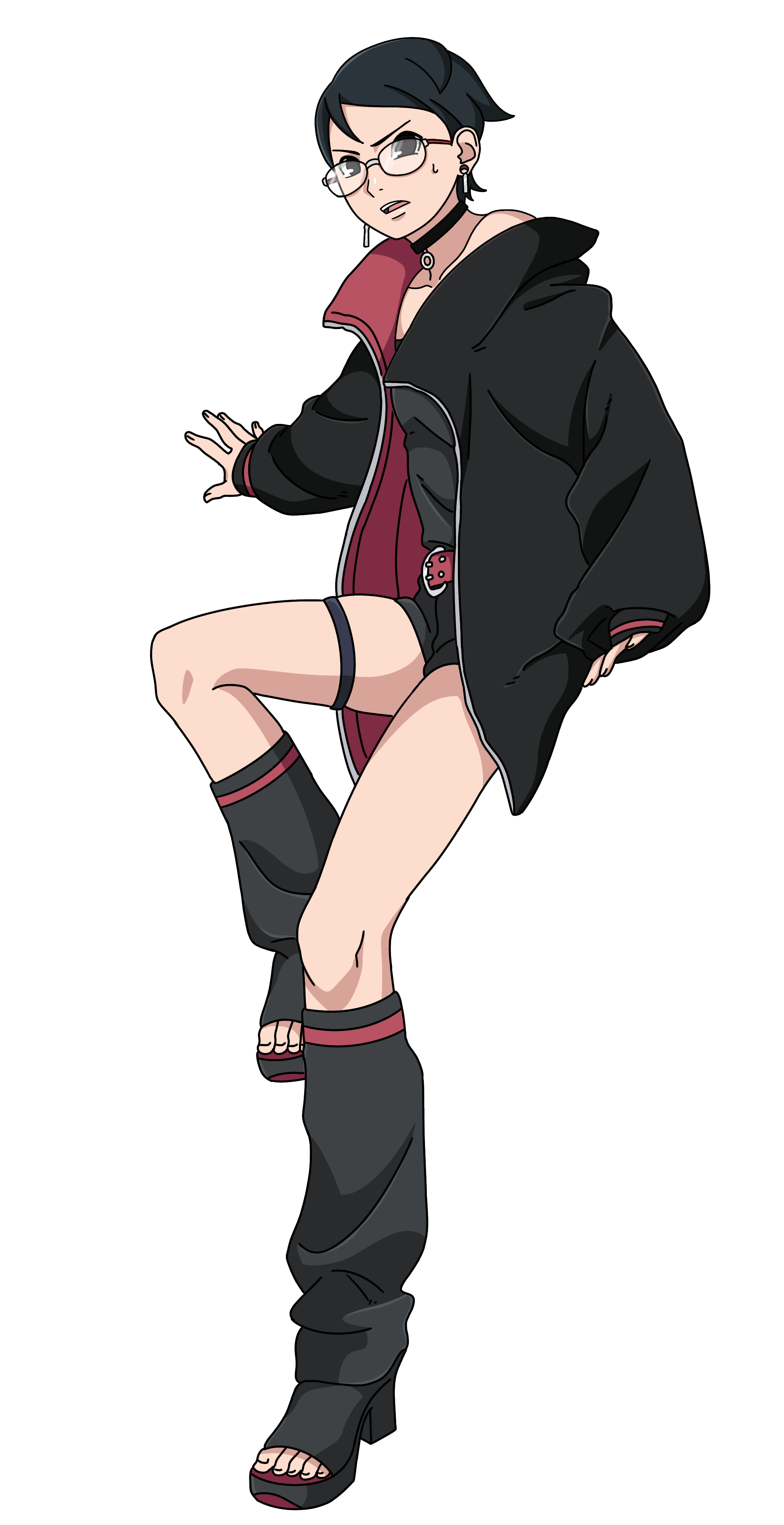 ArtStation - Sarada Uchiha - Timeskip Design 3D (Boruto Two Blue Vortex)