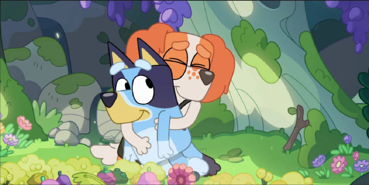 bluey and mia by LilFoxyFox on DeviantArt
