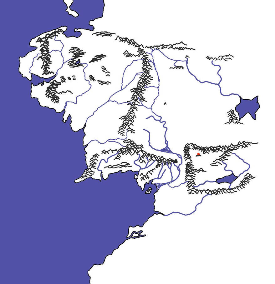 Middle-Earth blank map (with rivers and mountains) by SuperGlob64 on ...